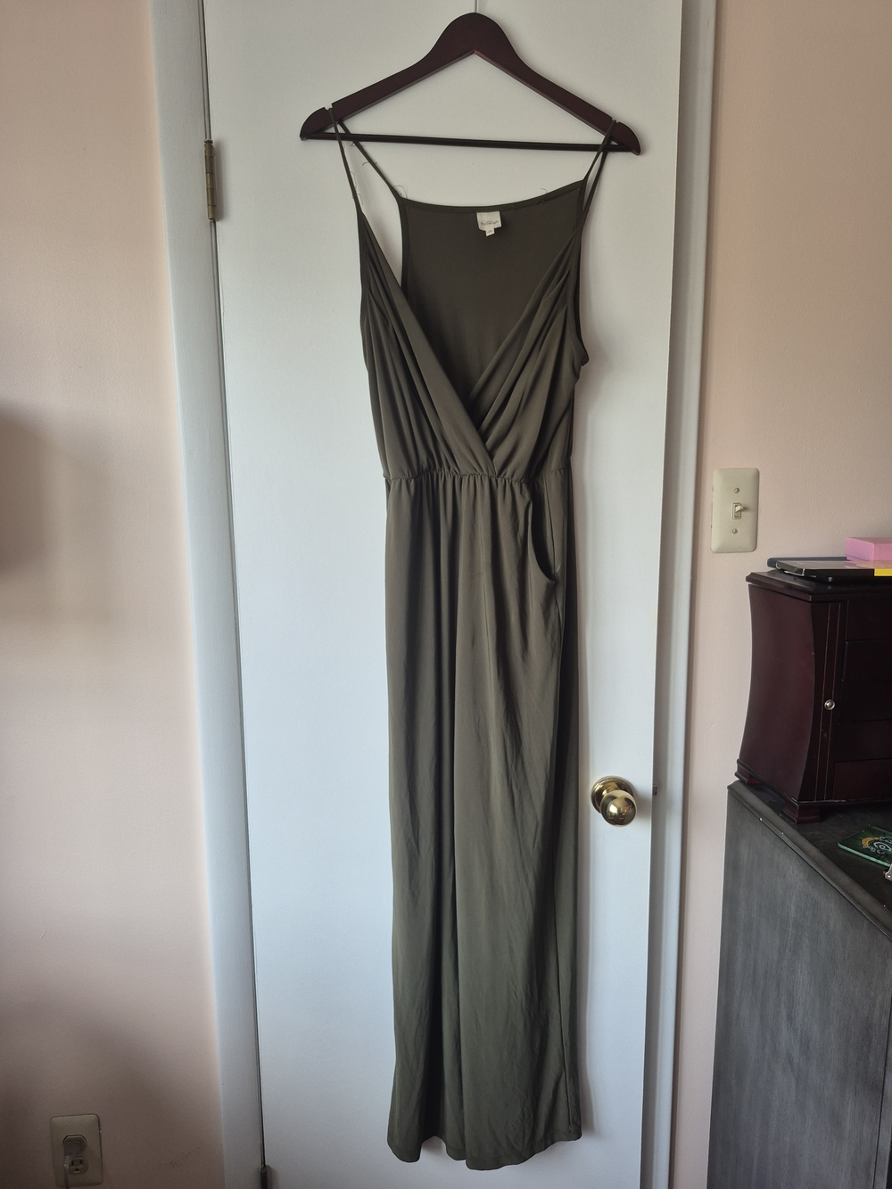 Women's Olive Green Sleeveless Romper
